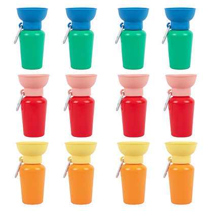 Limited Edition Flip 20oz Dog Travel Water Bottle Farmer's Market Colors (Case of 12)
