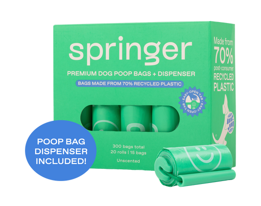 Chewy Dog Poop Bags - 20 Rolls | 300 Bags Box + Dispenser (Case of 6)